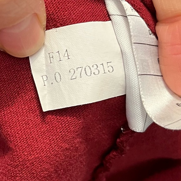 Carhartt K126 Long Sleeve T-Shirt XL Burgundy Workwear Cotton Heavyweight Pocket - Picture 8 of 9